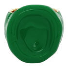 Bottega Veneta Green and Gold Wax Ring