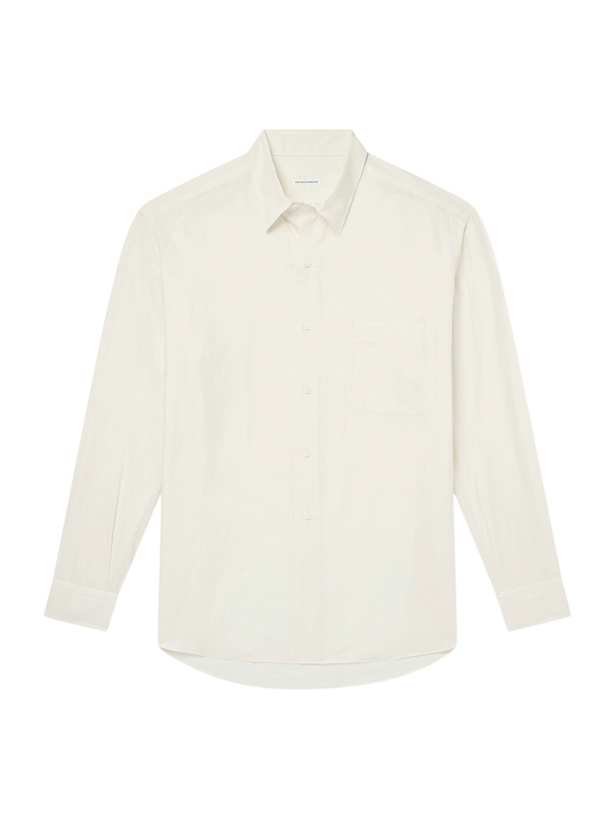 Photo: Kaptain Sunshine - Cotton and Silk-Blend Twill Shirt - Neutrals