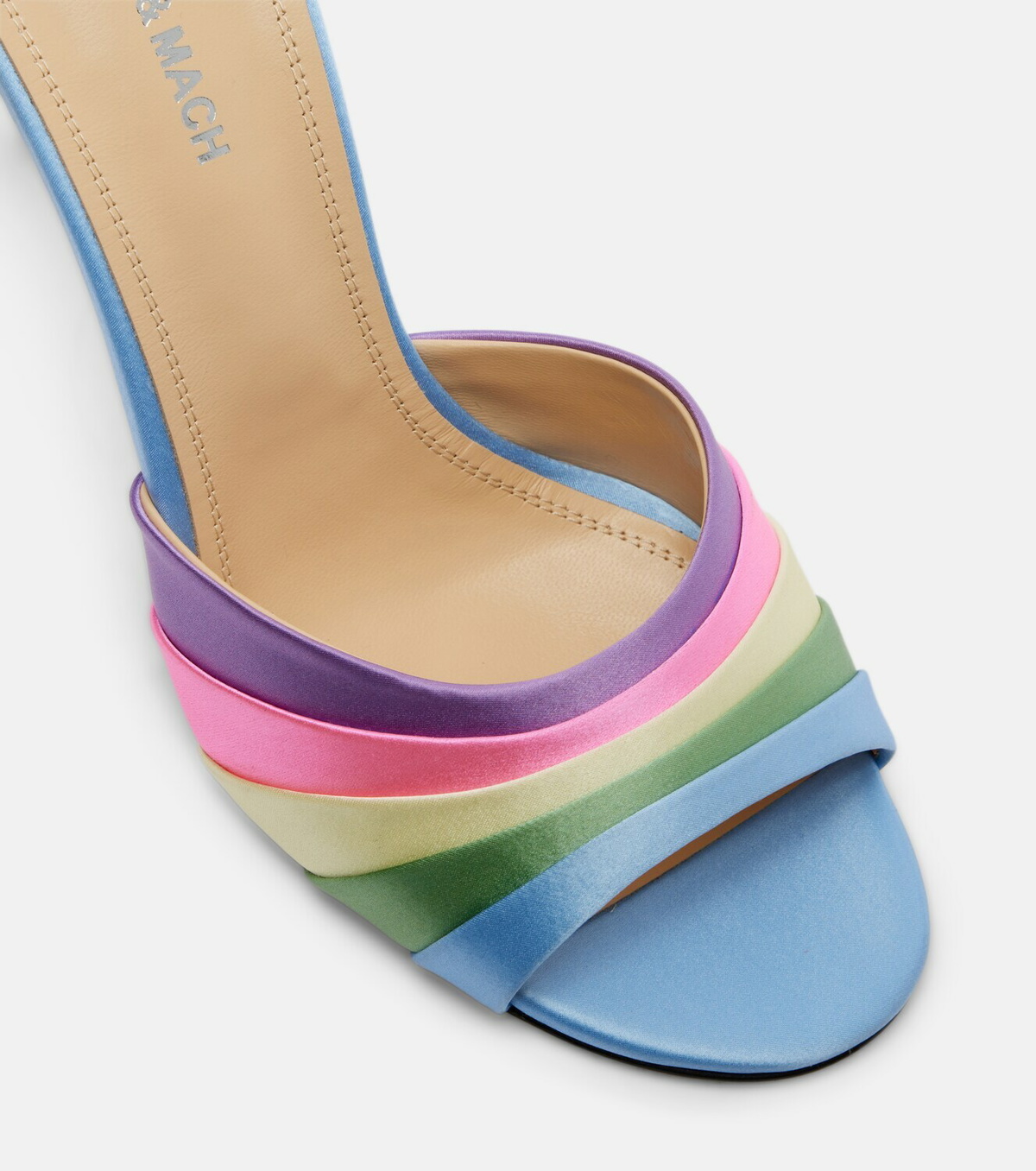 Mach & Mach Gradient 95 satin mules