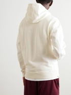 Casablanca - Embroidered Cotton-Jersey Hoodie - White