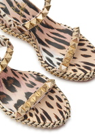 Christian Louboutin Pyraclou 110 Satin Wedge Espadrilles Pink