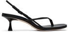 Studio Amelia Black Wishbone 50 Heeled Sandals