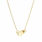 Oceanus Women's Lock & Key Playboy Necklace in Gold