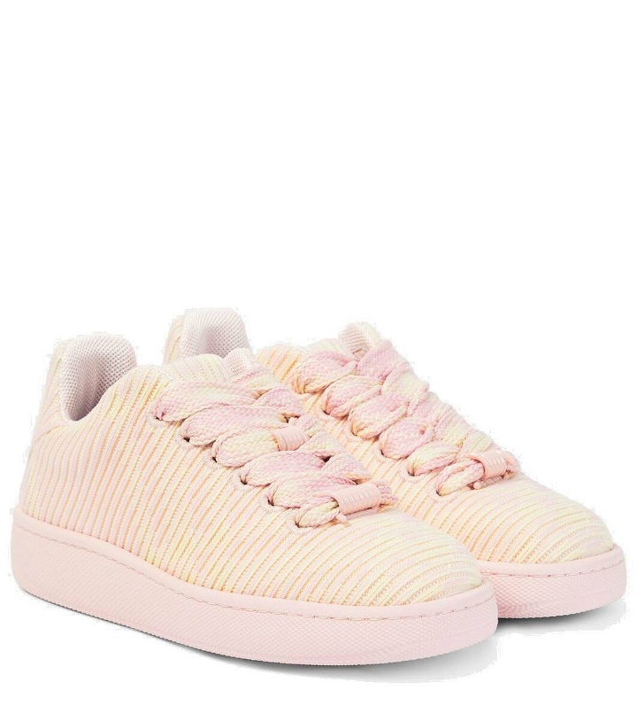 Photo: Burberry New Trainer checked canvas sneakers
