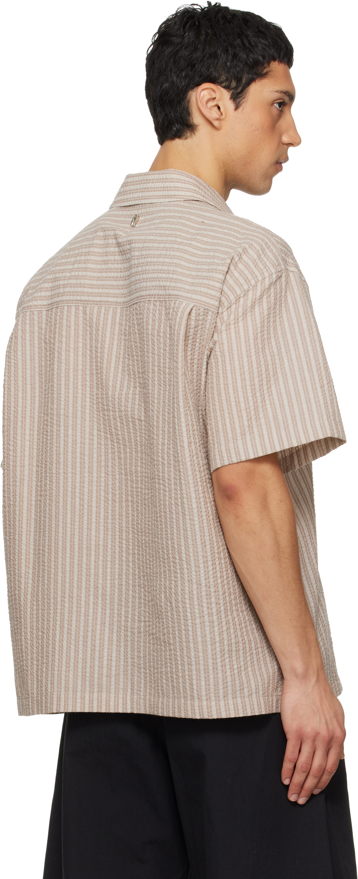 LE17SEPTEMBRE Beige Pullover Seersucker Shirt