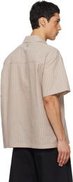 LE17SEPTEMBRE Beige Pullover Seersucker Shirt