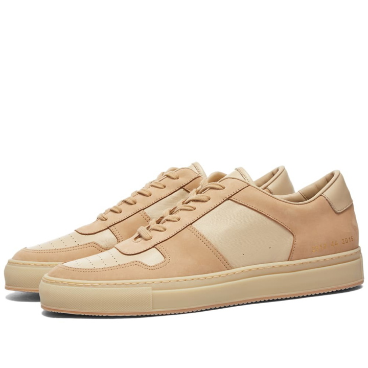 Photo: Common Projects Men's B-Ball Low Leather Sneakers in Nude