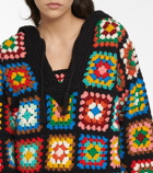 Alanui - Positive Vibes cotton crochet hoodie