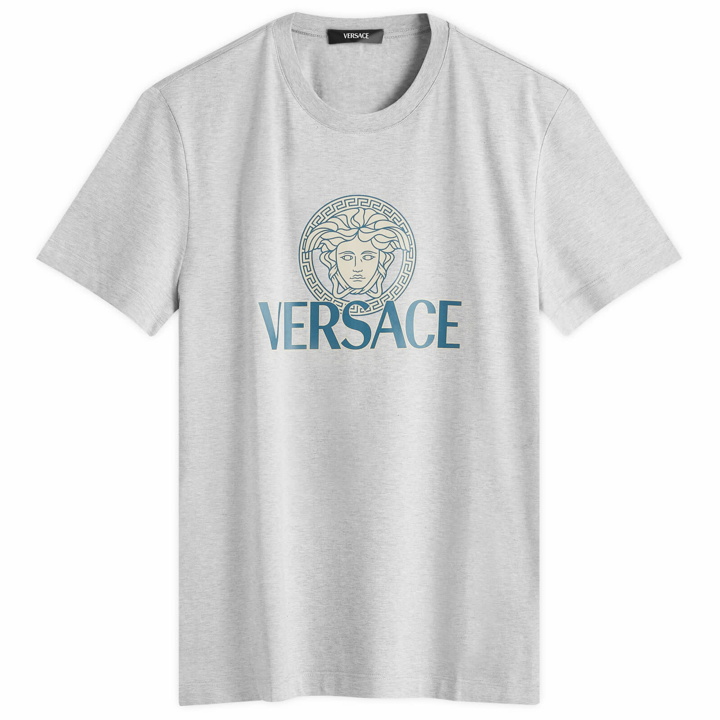 Photo: Versace Men's Logo T Shirt in Light Grey