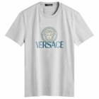 Versace Men's Logo T Shirt in Light Grey