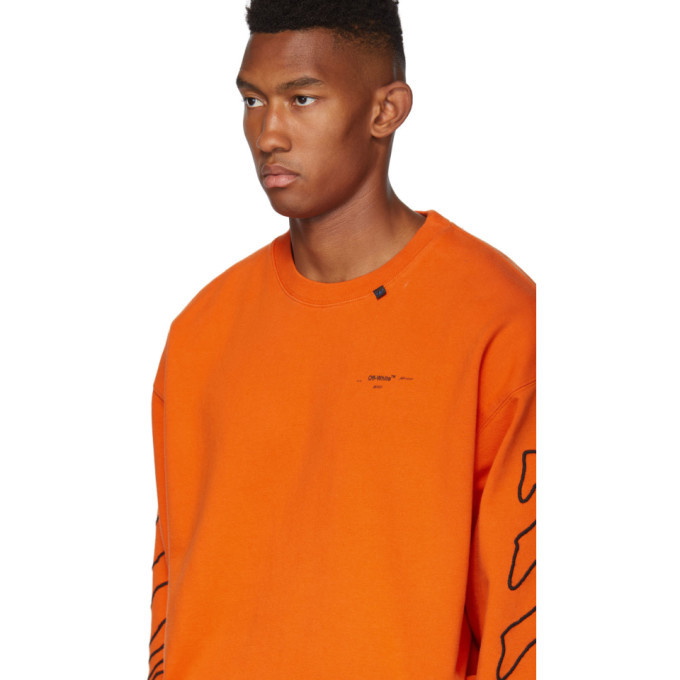 Off-White and Black Abstract Arrows Sweatshirt