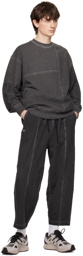 Izzue Gray Cold-Dyed Sweatpants