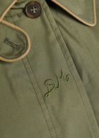 Damson Madder Myrtle Multi-way Cotton-blend Trench Coat Green