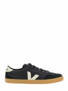 Veja volley Black Sneakers With Side Logo And Lettering Logo On The Heel In Organic Cotton Unisex
