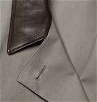 Balenciaga - Leather Trim Raincoat - Men - Anthracite