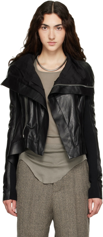 Photo: Rick Owens Black Tower Naska Biker Leather Jacket