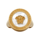 Versace Gold Medusa Pearl Ring