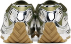 Bottega Veneta Silver & Green Orbit Sneakers