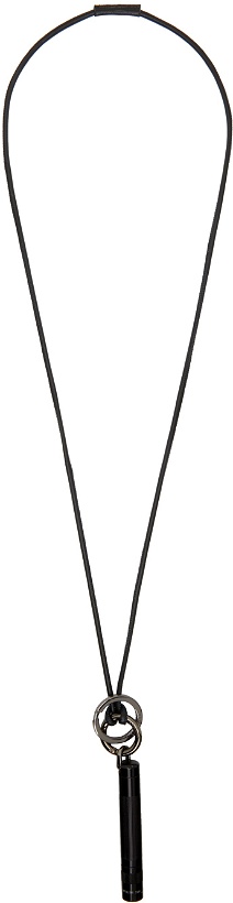 Photo: LEMAIRE Black Maglite Leather Necklace