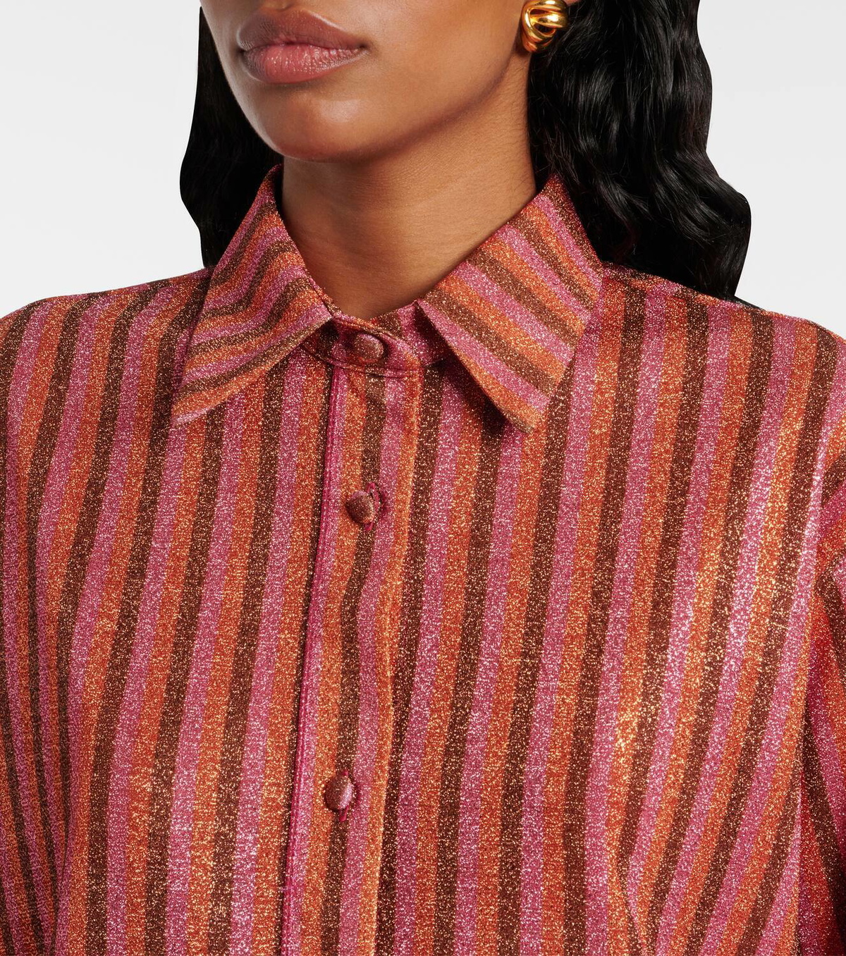 Oséree Lumière striped shirt