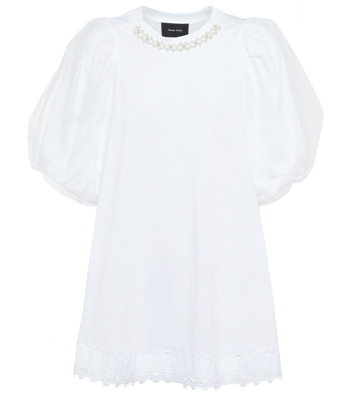 Simone Rocha - Sequined zip-up tulle top Simone Rocha