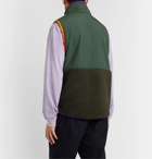 Nike - Sportswear Contrast-Tipped Fleece and Shell Gilet - Green