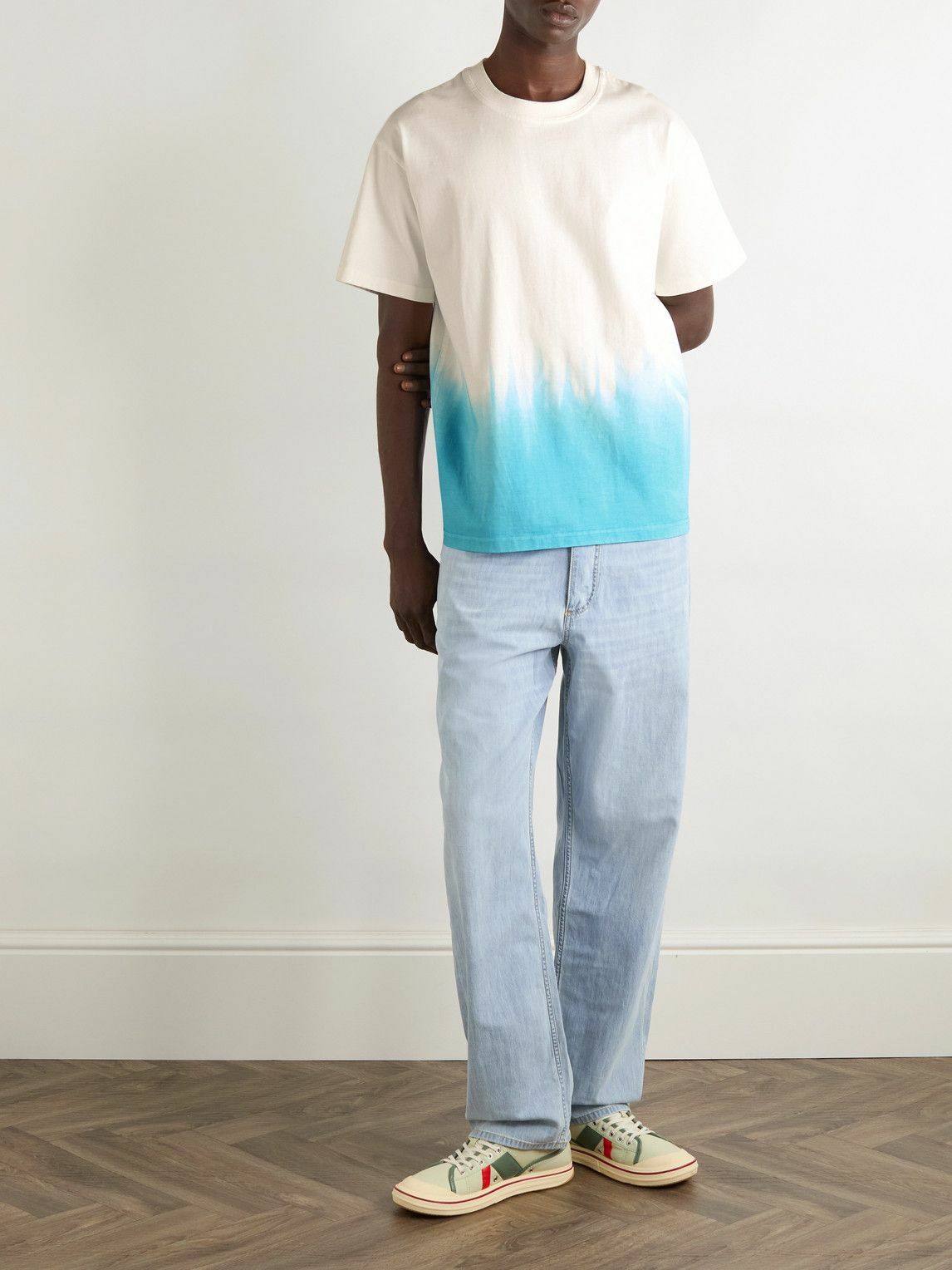 Bottega Veneta - Dip-Dyed Cotton-Jersey T-Shirt - Blue