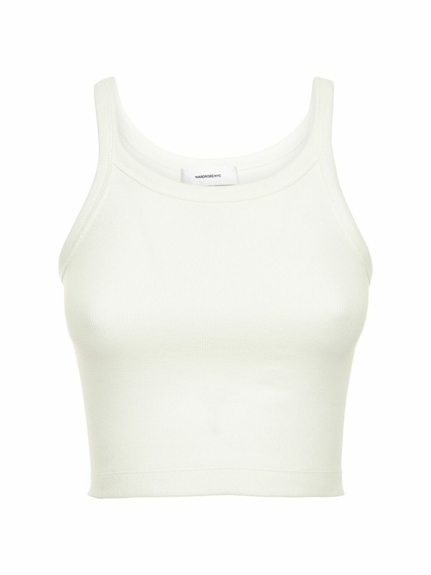 Photo: WARDROBE.NYC - Hb Ribbed Stretch Cotton Tank Top