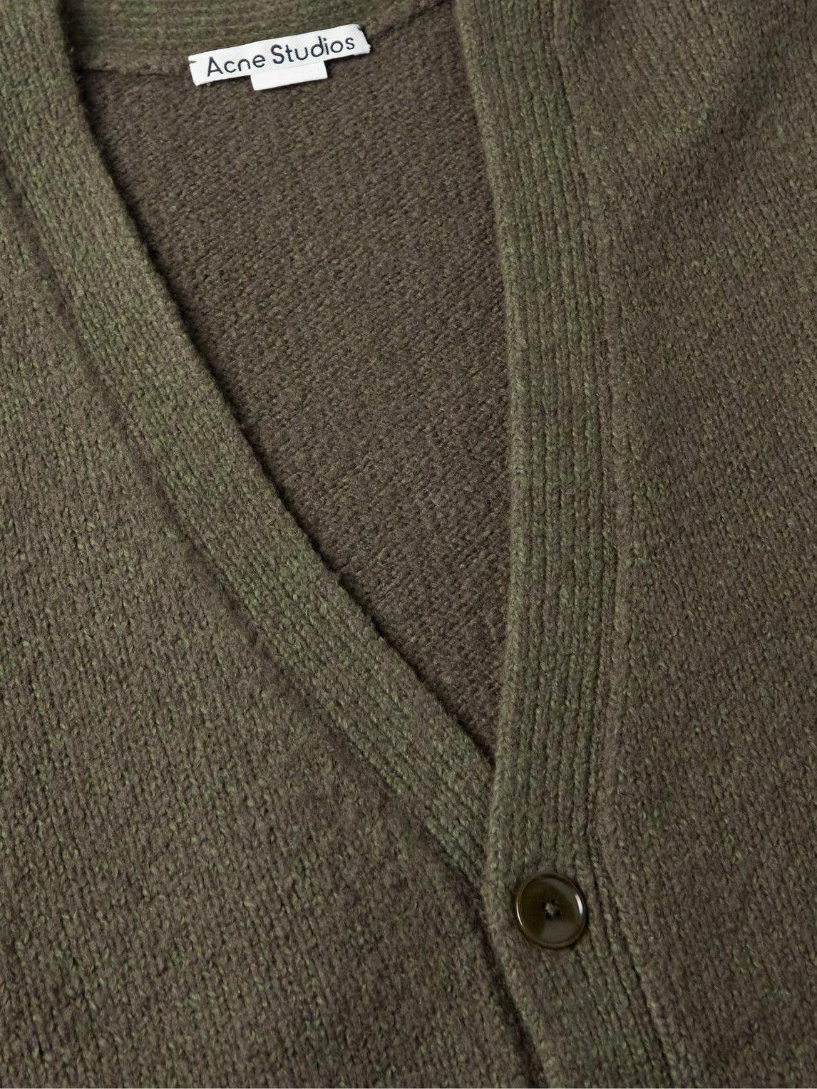 値段 通販 Acne Studios オリーブ Vネック ニット 【公式通販】