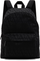 Valentino Garavani Black Toile Iconographe Backpack