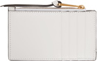 Versace White 'Versace' Tag Zip Card Holder