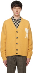 AMI Paris Yellow Ami De Cœur Cardigan