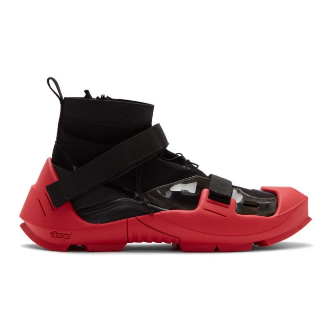 Photo: Nike Black and Red MMW Edition Free TR 3 SP Sneakers