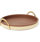 Ralph Lauren Home - Garrett Canvas, Leather and Brass Tray - Neutrals