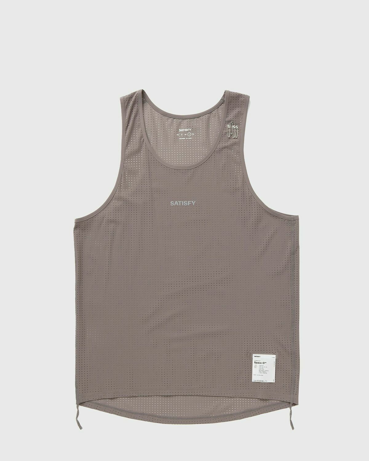 SATISFY タンクトップ(ベスト) Satisfy Running Space-O Singlet Top Brown Mens Tank Top Satisfy