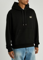 Dolce & Gabbana Logo Hooded Cotton Sweatshirt Black