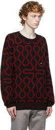 Vivienne Westwood Black & Red Wool Squiggle Sweater