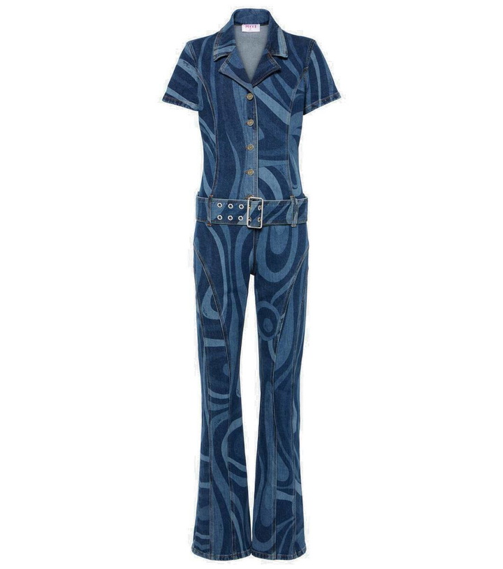 Photo: Pucci Marmo-printed denim jumpsuit