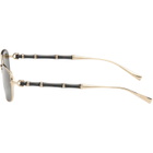 Gucci Gold Square Frame Sunglasses