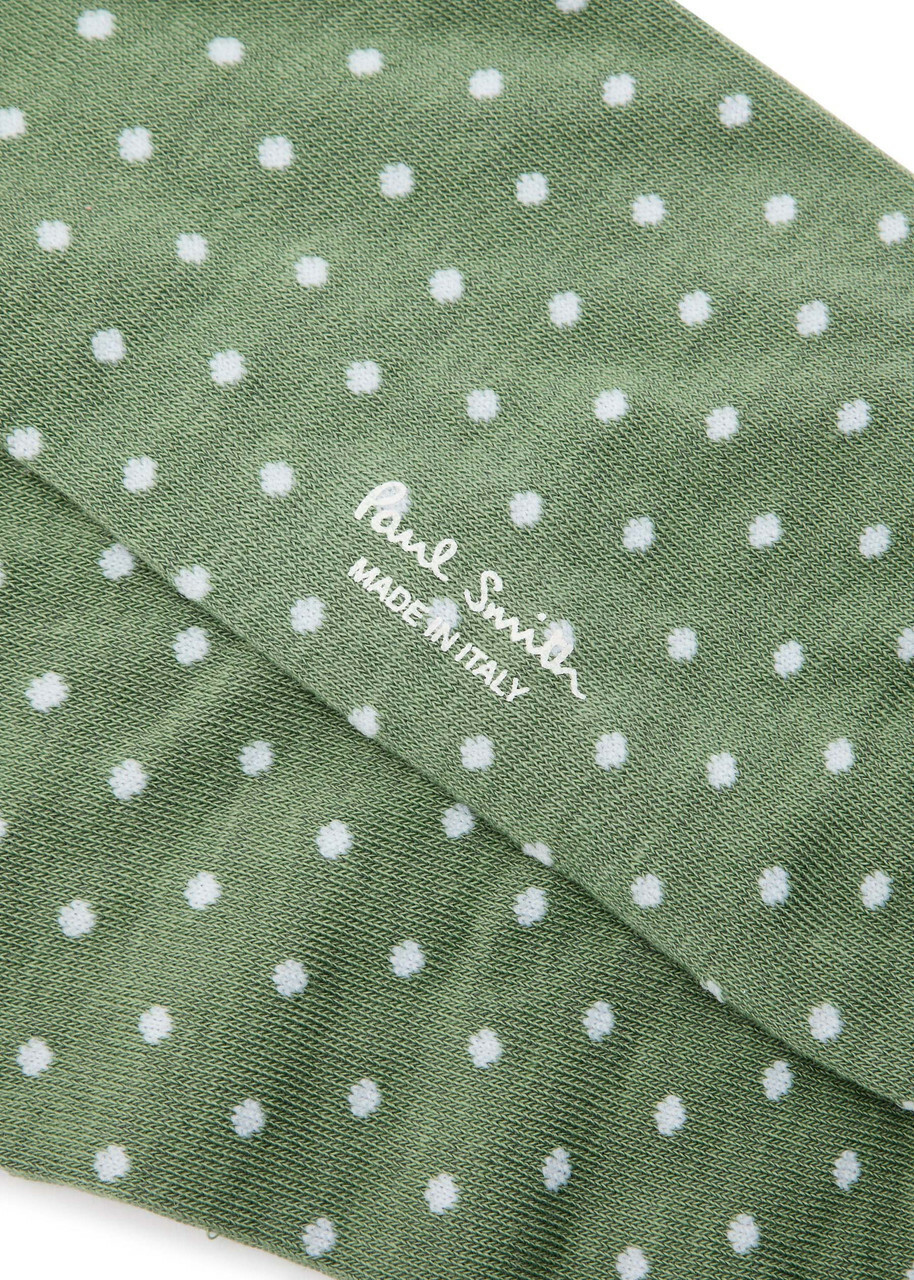Paul Smith Jeremy Polka dot Cotton-blend Socks - Green - One Size