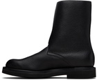 AURALEE Black Leather Work Boots