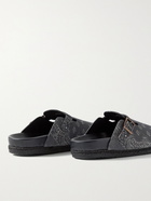 Yuketen - Bostonian Bandana-Print Suede Sandals - Black