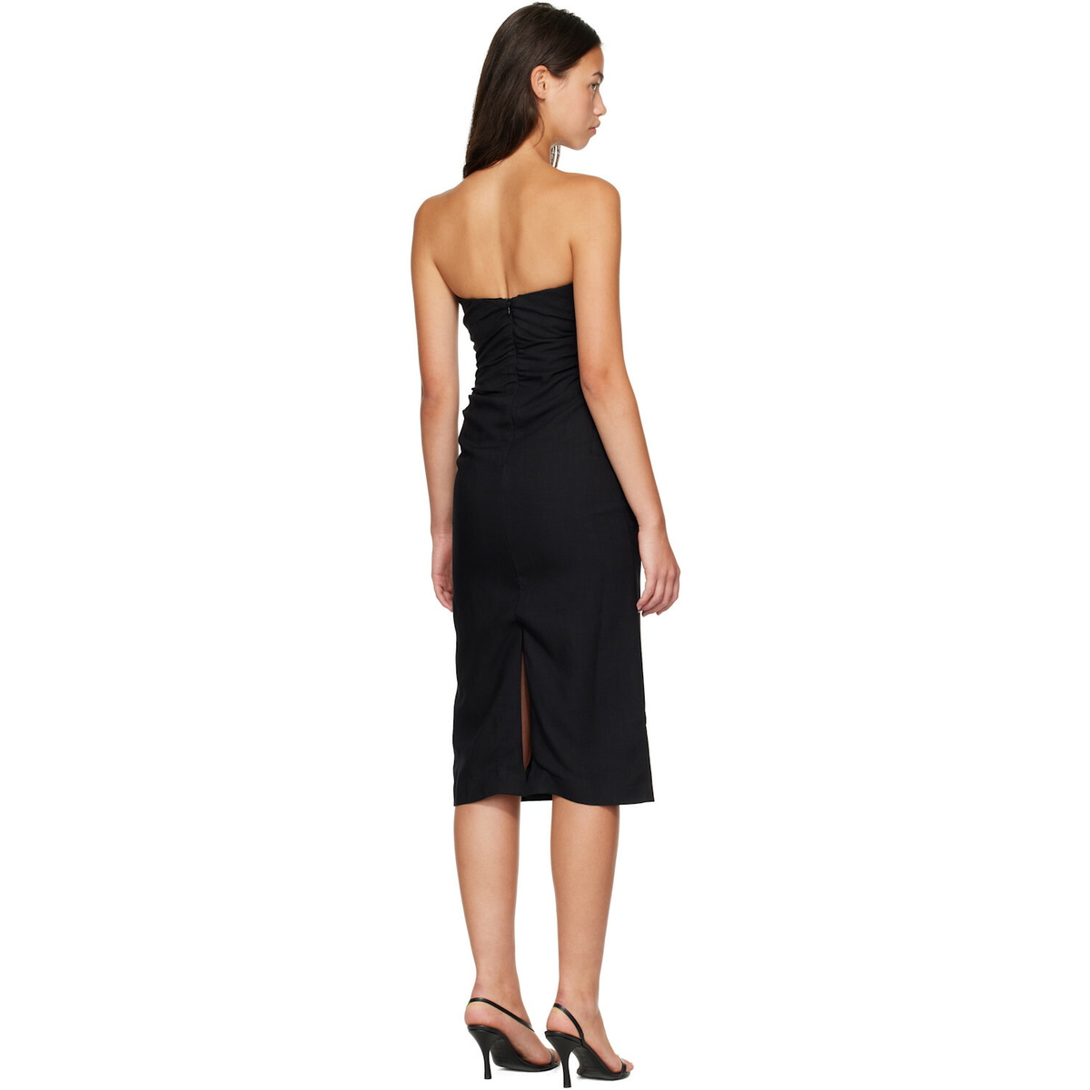 ANINE BING Black Tyla Midi Dress