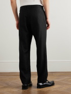 NN07 - Aden 1454 Straight-Leg Linen Suit Trousers - Black