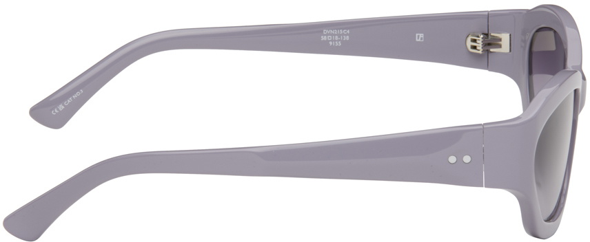 Dries Van Noten Purple Linda Farrow Edition Goggle Sunglasses