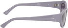 Dries Van Noten Purple Linda Farrow Edition Goggle Sunglasses