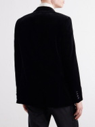 Favourbrook - Grosgrain-Trimmed Cotton-Velvet Tuxedo Jacket - Black