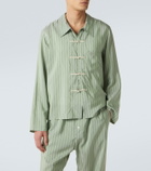 Bode Sylvan striped silk shirt