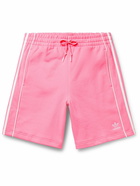 adidas Originals - Rekive Straight-Leg Striped Cotton-Jersey Drawstring Shorts - Pink