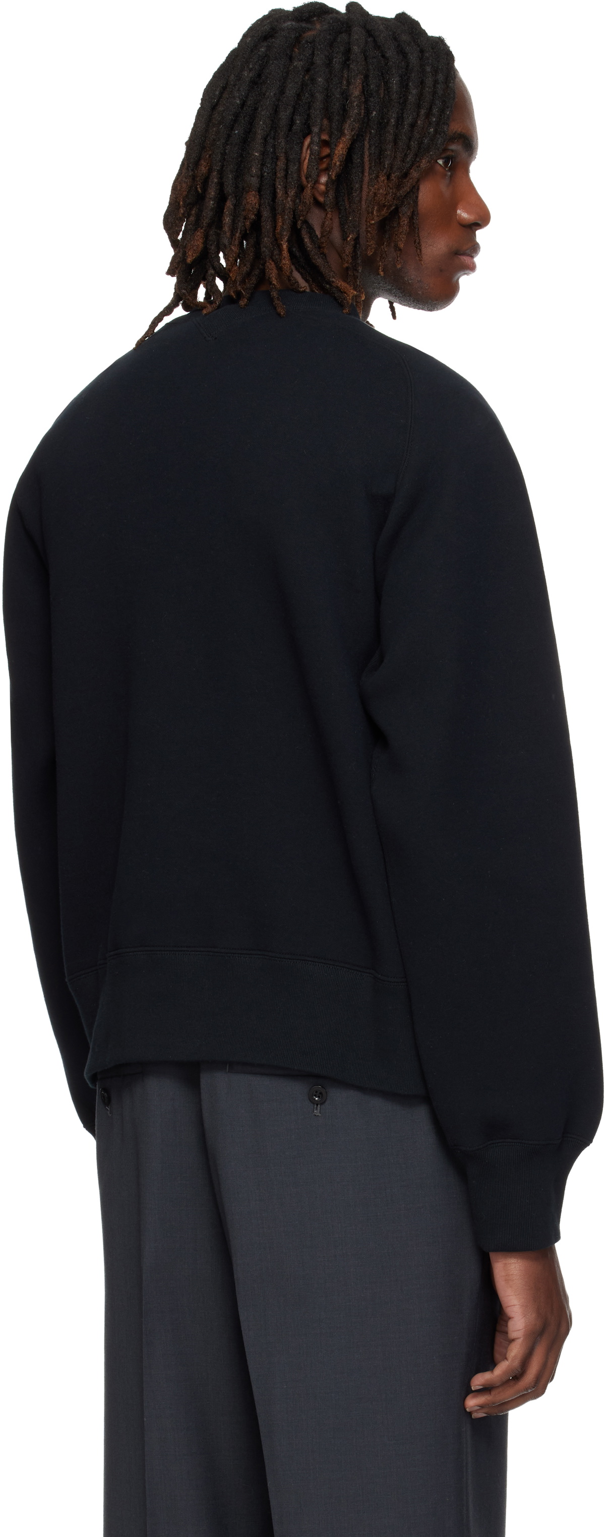 sacai Black Sponge Pullover Sweatshirt